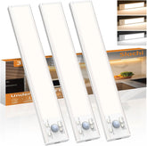 Slochi Rechargeable Under Cabinet Kitchen Lights 20cm 3 Pack – Dimmable LED Cupboard Lights with 3 Colours, Motion Sensor, USB-C Rechargeable & Magnetic Mount - Light Up the Spaces You Usually Leave in the Dark