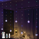 Wishing Ball Curtain Lights 200 LED Multicolor Fairy Globe Lights with Remote