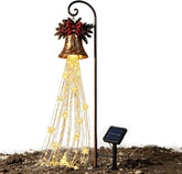 Solar Christmas Bell Garden Lights Vintage Bell Metal Stake Outdoor Decor