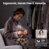 Lake Blue LED Neck Book Light – Hands-Free, USB-C Rechargeable Light with 3 Color Modes, 6 Brightness Levels & Flexible Arms – Ideal for Bedtime Reading, Knitting, Camping & More