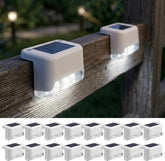 Fohil Solar Garden Lights Outdoor, 16 Pack Solar Fence Lights Waterproof, Decorations Outdoor for Stair, Steps,Garden, Yard, Pathway