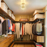 Modern Crystal Chandelier Ceiling Light, Firework Design Pendant Lamp, Gold K9 Crystals, 8 G9 Sockets for Living Room