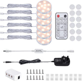 LED Dimmable Under Cabinet Lighting Kit – 6-Pack with Remote Control