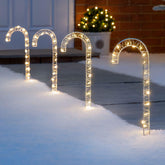 Candy Cane Micro LED Path Lights 30cm – Warm White