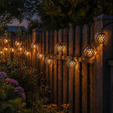 Carbeth Plants Solar Hanging Lanterns Set of 10 with Warm Flickering Bulb