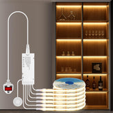 6-in-1 COB LED Strip Lights for Cabinets & Wardrobes – Dimmable Warm White Touch Control Lighting - Brighten Every Hidden Corner Without the Clutter