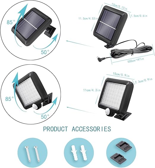 Installation process of the solar light on an exterior wall
 Installation process of the solar light on an exterior wall