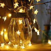 Star Fairy String Lights 6M 40 LED Battery Powered Warm White Decorative Lights for Indoor & Outdoor Use
