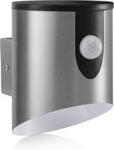 Battery PIR Outdoor Wall Light – Motion Sensor – Silver – Cool White 6000K – IP44 – Wireless