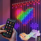 Cortina Smart LED Curtain Lights – 400 Multicolour LEDs with App Control, DIY Patterns & Music Sync for Christmas Windows and Bedroom Décor – Turn Your Window Into a Little Light Show