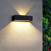 Solar Wall Lights Outdoor Up Down – LED Garden Wall Light Aluminium, 4400mAh Battery, Twilight Sensor