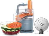 MultiPro Go FDP22.130GY Compact Food Processor – 650W – 1.3L Bowl, Express Serve, Knife Blade, 4mm Slicing & Grating Disk – Grey