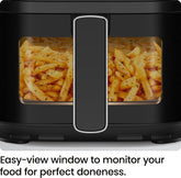 Air Fryer 3.75L – Compact Hi-Fry Technology for Crisp Results, Easy-View Window, 4 Presets, Touch Controls – Black