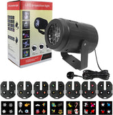 Jsdoin Christmas Projector Lights – LED Snowflake Projector with 8 Patterns, Remote Control & Adjustable Projection for Christmas, Halloween, Weddings & Parties