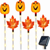 Halloween Pathway Lights Pumpkin & Maple Waterproof Halloween Solar Lights ..
