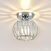 LED Chrome Crystal Flush Mount Ceiling Chandelier