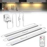 Bonlux Under Cabinet Kitchen Lights 3-Pack – Dimmable Warm White 3000K LED Under Cupboard Lights with Remote & Touch Control - Brighten the Worktop, Soften the Evening