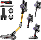 Zynet S9 Cordless Vacuum Cleaner 500W 45KPa Powerful Suction Stick Hoover with Folding Wand, LED Display & 45Min Runtime