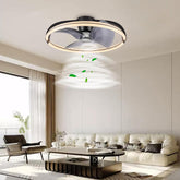 Ceiling fan light fixture in a modern living room setting