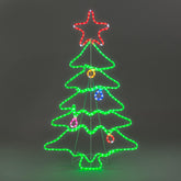 Christow Christmas Tree Silhouette Light – 85cm Multi-Coloured LED Rope Light