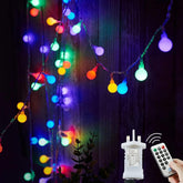 Multi-Coloured 120LED Globe String Lights 15M with Remote & Timer