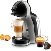 De'Longhi Mini Me EDG155.BG Pod Coffee Machine – Automatic Espresso, Cappuccino & Hot Drinks Maker – Black & Arctic Grey