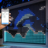 Smart App Light Curtain 2x2m – 400 LED Christmas Window Curtain Lights with DIY Patterns, App & Remote Control, Music Sync & IP65 Waterproof Design - Turn Any Wall Into Your Own Little Light Show