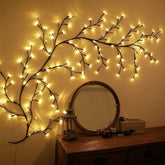 Warm White LED Willow Vine String Lights for Bedroom Wall Décor, Plug-In Twig Tree Fairy Lights for Indoor Home Decoration