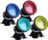 Waterproof Underwater Spot Lights Multicolour RGB Aquarium Lights with Remote Control – IP68 LED Pond, Fish Tank & Pool Lighting, UK Plug, Set of 4