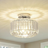 Modern Crystal Ceiling Light - K9 Crystal Chandelier with Gold Metal Frame