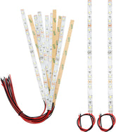 10PCS 200mm Prewired LED Strip Lights 12V-18V White Flexible SMD