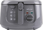 2.5L Electric Deep Fryer with Non-Stick Coating, Viewing Window & Mesh Basket – Compact Countertop Fryer (Grey)