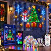 Smart LED Curtain Lights Christmas 1.6×1.6M – 256 RGB LEDs, 6 Dynamic Modes & Remote Control – Turn Plain Walls Into a Colourful Festive Glow