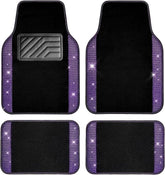 CAR PASS Bling Rhinestone Diamond Car Floor Mats – Violet Purple