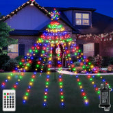Christmas Tree Lights 340 LED Multicoloured Outdoor Fairy Lights with Star & Remote