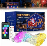 3m x 3m Smart RGB Christmas LED Curtain Lights – 400 LED Outdoor Wall & House Net Lights with App, Remote, Timer & Custom Patterns - Turn Your Home Into a Christmas Light Show