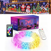 Smart RGB Pixel Curtain Lights 3x2m – 400 LED Christmas House Net Wall Display with App, Remote Control, Music Sync & DIY Effects - Turn Your Wall Into a Christmas Light Show