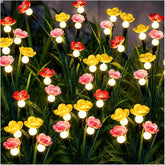 Solar Swaying Flower & Firefly Garden Lights (4 Pack)