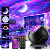 Ceiling Star Projector Lights with 180 Modes, Bluetooth White Noise Night Light, Remote Timer Sensory Lighting for Bedroom, Parties & Christmas Gifts
