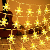 BOLWEO Snowflake Fairy Lights 3M 20 LED Battery String Lights Warm White