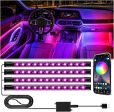 LED Interior Lights for Car Accessories for Men Women | Gifts for Men Husband, USB Port APP Control Auto Stuff Lighting Kits Decoration Atmosphere Strip Lights