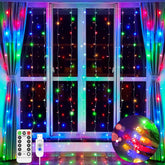 Multicoloured 200LED Curtain Fairy Lights 2Mx2M USB Remote Timer