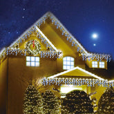 Sentik® 240 LED Snowing Icicle Lights – Blue & White Christmas Lights for Indoor & Outdoor Decorations with 7m Lit Length & 10m Lead - Turn Your Home Into a Little Winter Wonderland