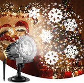 Christmas Snowflake Projector Lights – 9W LED Outdoor & Indoor Christmas Projection Lamp, IP65 Waterproof Holiday Decoration for Gardens, Walls, Parties & New Year