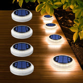 YiLaie Solar Decking Lights, Solar Step Ground Light IP68 Waterproof 4 Pack