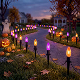 19.5ft Halloween Walkway Lights 10 Pack C9 LED Stakes