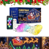 Christmas LED House Net Lights 1x1m – 400 RGB Outdoor Curtain Lights with Remote, Timer & Dynamic Effects – Turn Your Home into a Colourful Christmas Wonderland