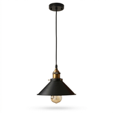 Bronze Table Lamp with Black Lampshade, 22 cm E27 Light Fitting Set, Elegant Decorative Lighting for Bedroom, Living Room & Bedside Tables