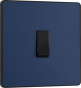 Single 2 Way Screwless Light Switch Matt Blue 20A
