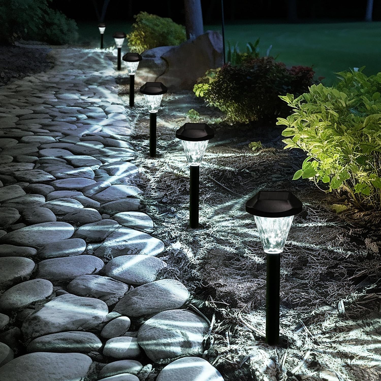 Solar Lights Outdoor Waterproof,New Upgraded Solar Lights for Outside